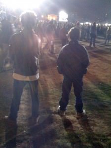 My sons at the Obama Rally on Election night